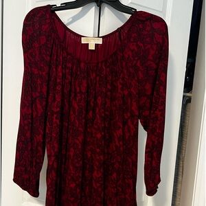 Michael Kors red top. Size large